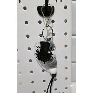 Steampunk Top Hat Dark Roses steam punk Beaded Keychain Dark Aesthetic